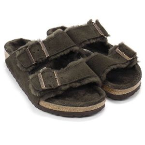 BIRKENSTOCK ARIZONA SHEARLING SANDALS NEW